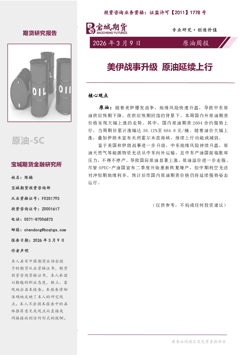 报告封面