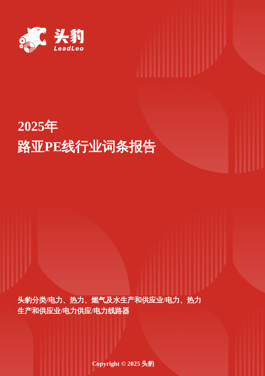 2025年路亚PE线行业词条报告