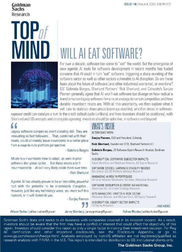 AI会“吞噬”软件行业吗？