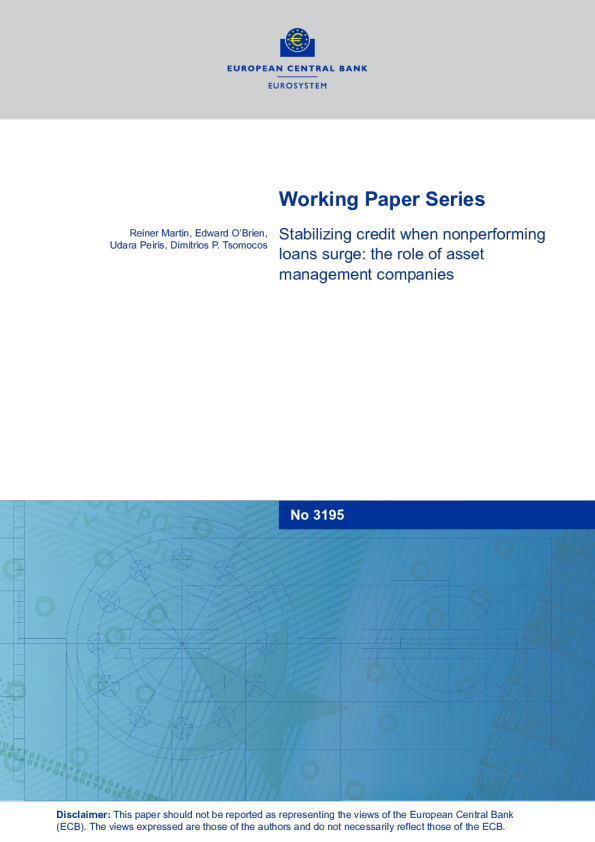 不良贷款激增时稳定信贷:资产管理公司的作用