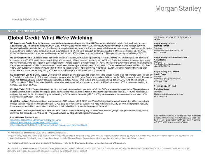 全球信用：我们关注的要点