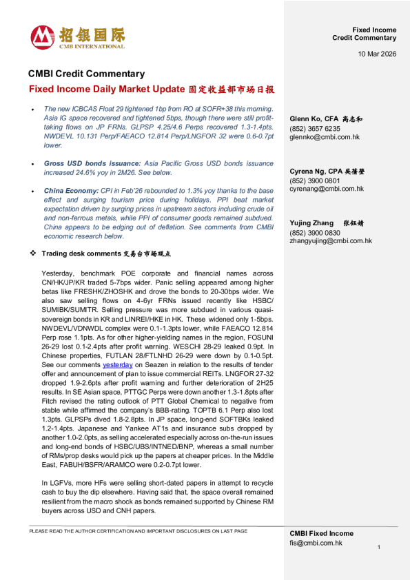 Fixed Income Daily Market Update