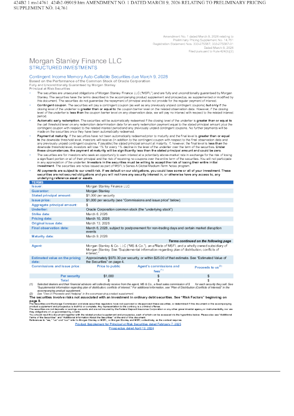 摩根士丹利美股招股说明书(2026-03-10版)