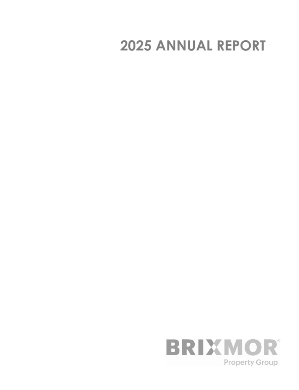 Brixmor地产 2025年度报告