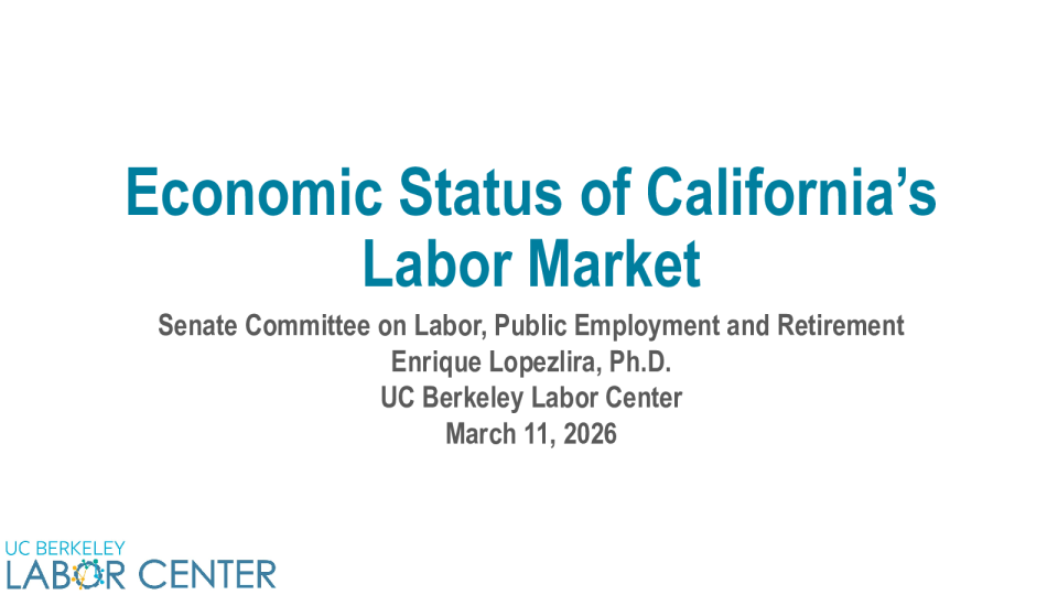 测试：加州劳动力市场的经济状况