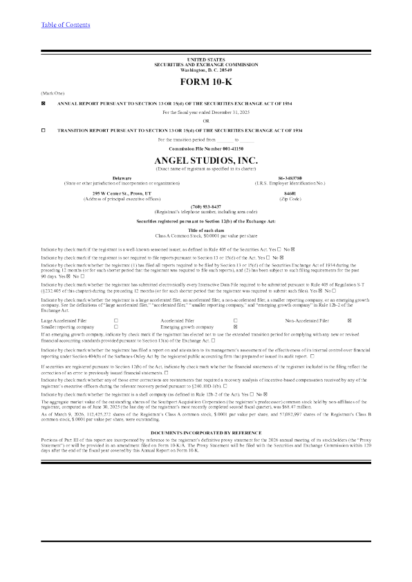 Angel Studios Inc-A 2025年度报告