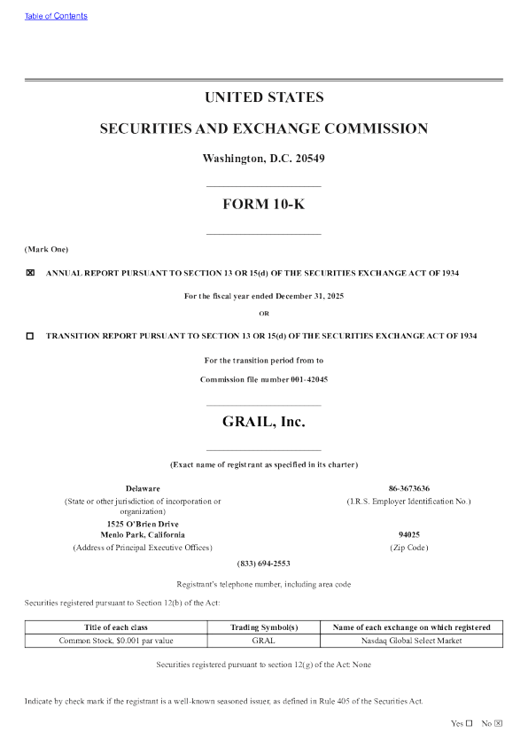 GRAIL Inc 2025年度报告
