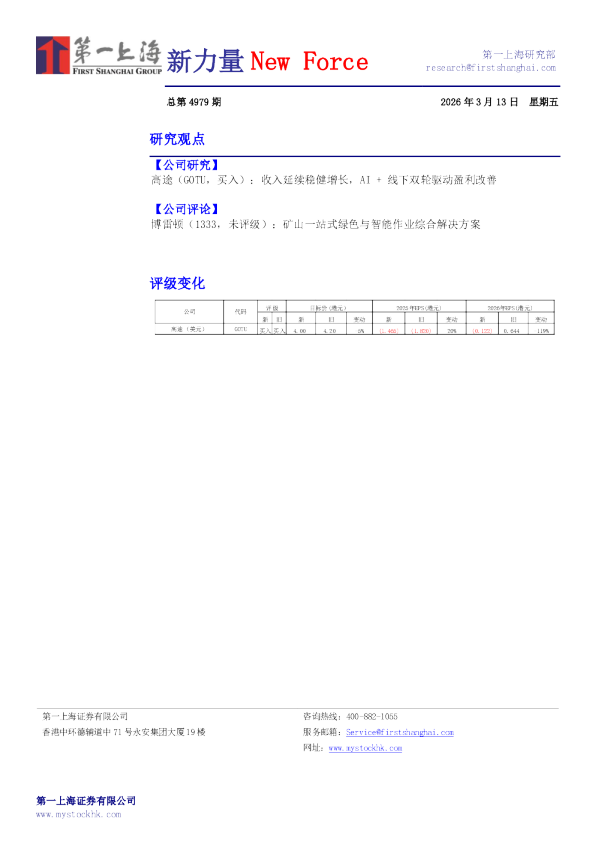 新力量NewForce总第4979期