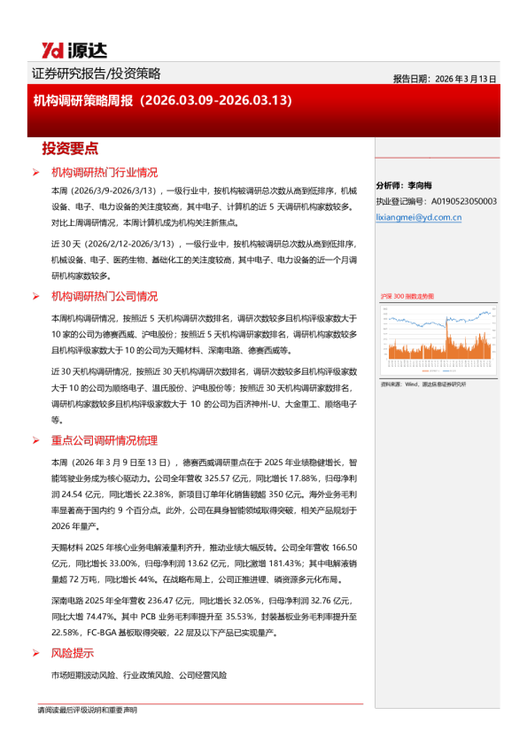机构调研策略周报