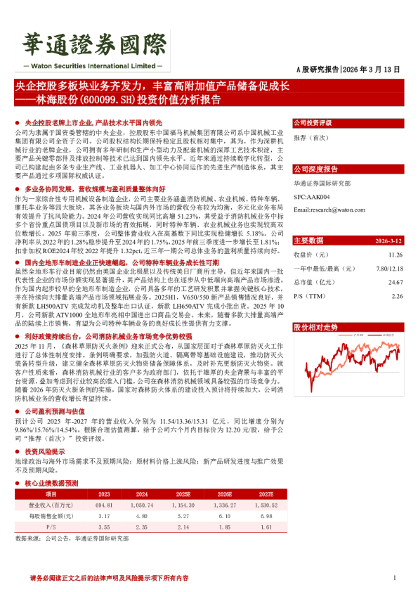 投资价值分析报告：央企控股多板块业务齐发力，丰富高附加值产品储备促成长