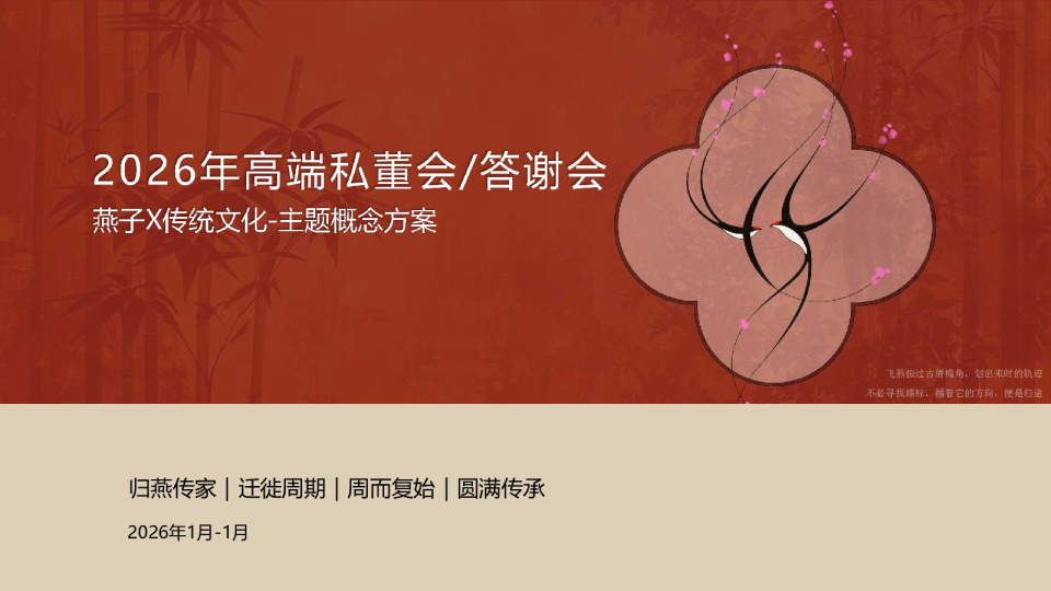2026年高端私董会答谢会“归燕传家”传统文化活动方案