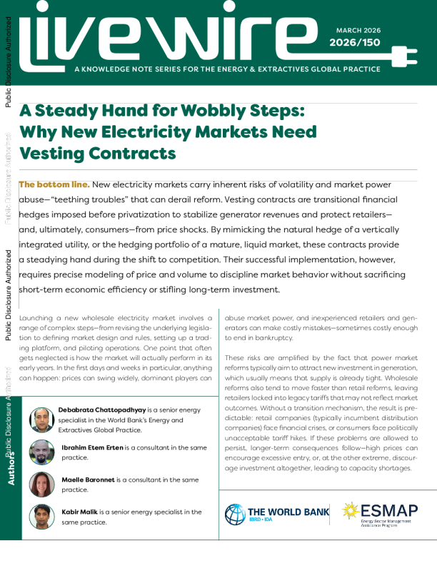 稳步应对蹒跚起步：为什么新电力市场需要授予合同