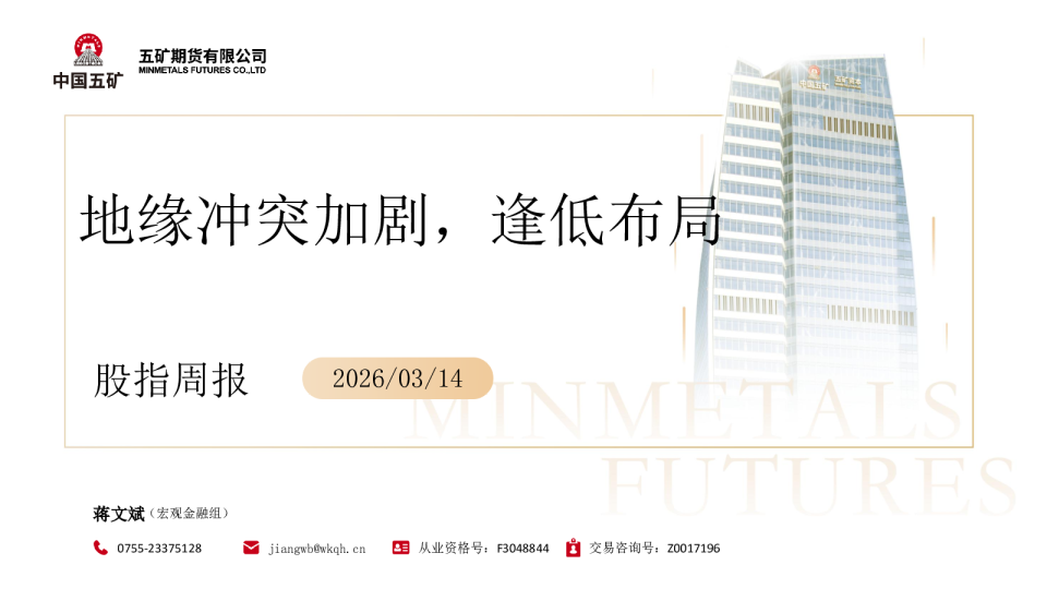 股指周报:地缘冲突加剧,逢低布局