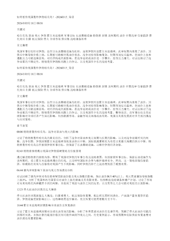 如何看待美国轰炸伊朗哈克岛20260315