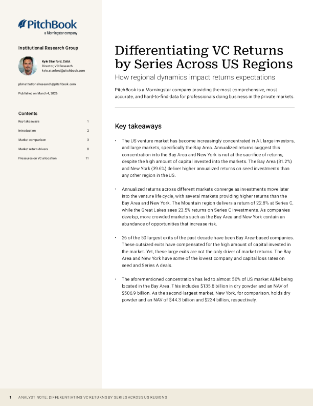 美国各地区按系列区分风险投资回报（英）2026