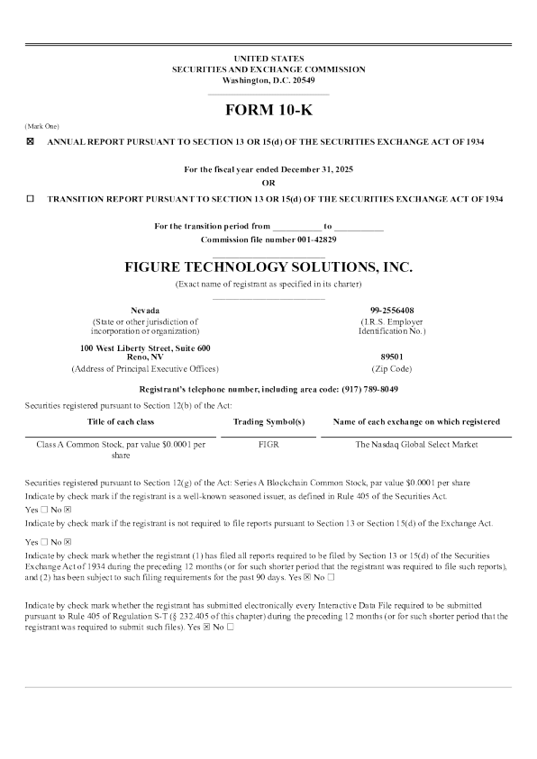 Figure Technology Solutions Inc-A 2025年度报告