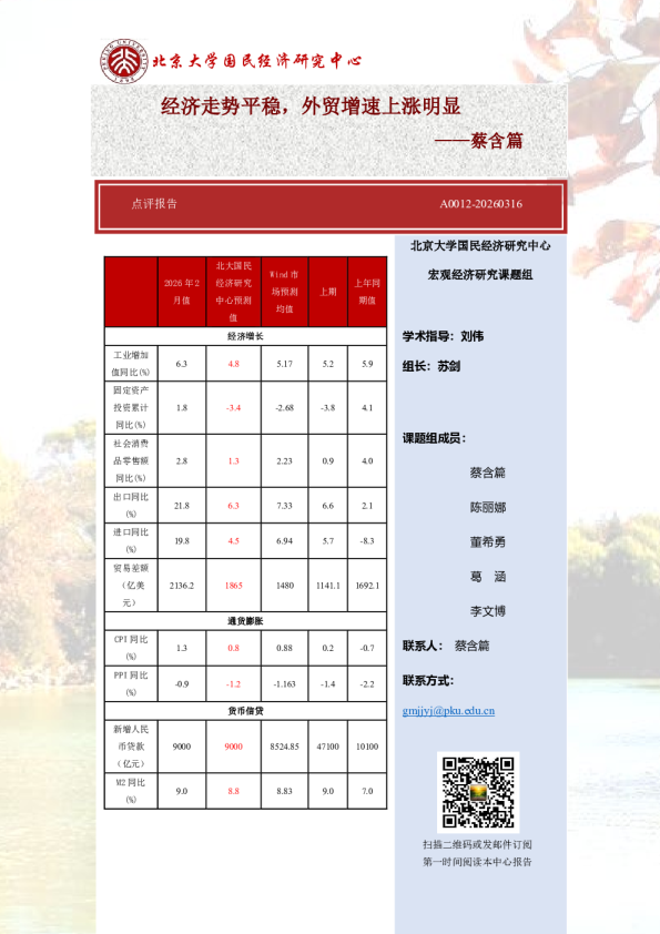 经济走势平稳，外贸增速上涨明显