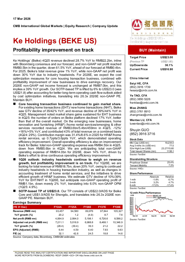 Profitability improvement on track