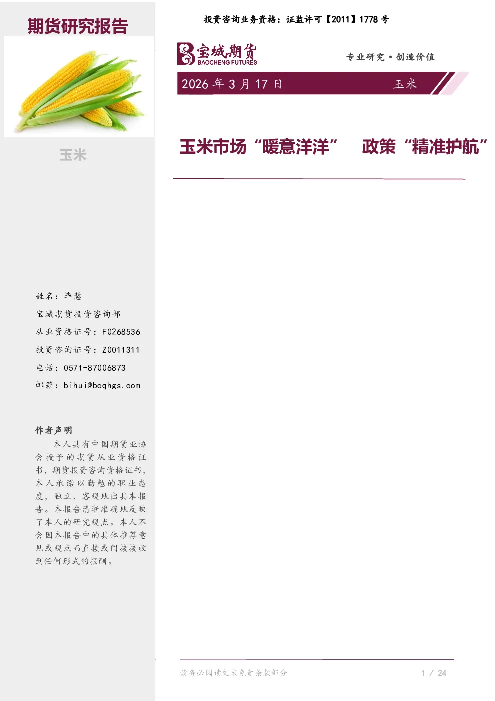 报告封面
