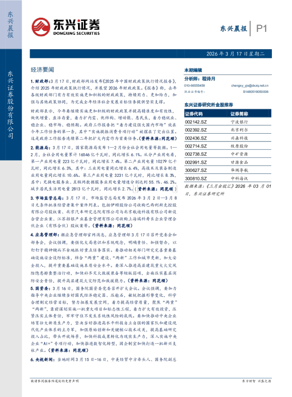 东兴证券晨报