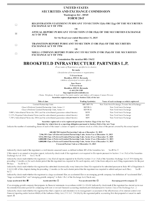 布鲁克菲尔德公共建设 2026年年度报告和过渡报告