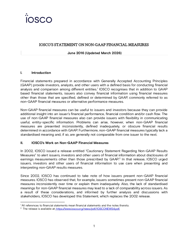 OR/02/2026 国际证监会组织关于非公认会计准则财务措施的声明