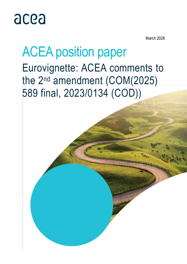 Position Paper - Eurovignette: ACEA's Comment on the Second Amendment