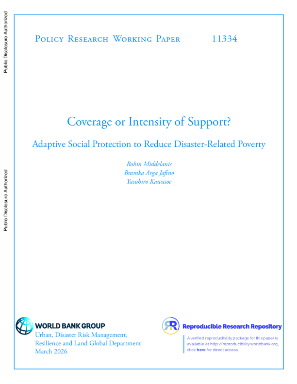 支持范围还是强度？适应性社会保护以减少与灾害相关的贫困