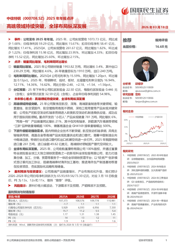 高端领域持续突破，全球布局纵深发展
