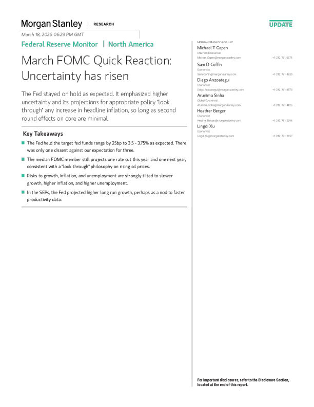 3月FOMC快速反应：不确定性增加