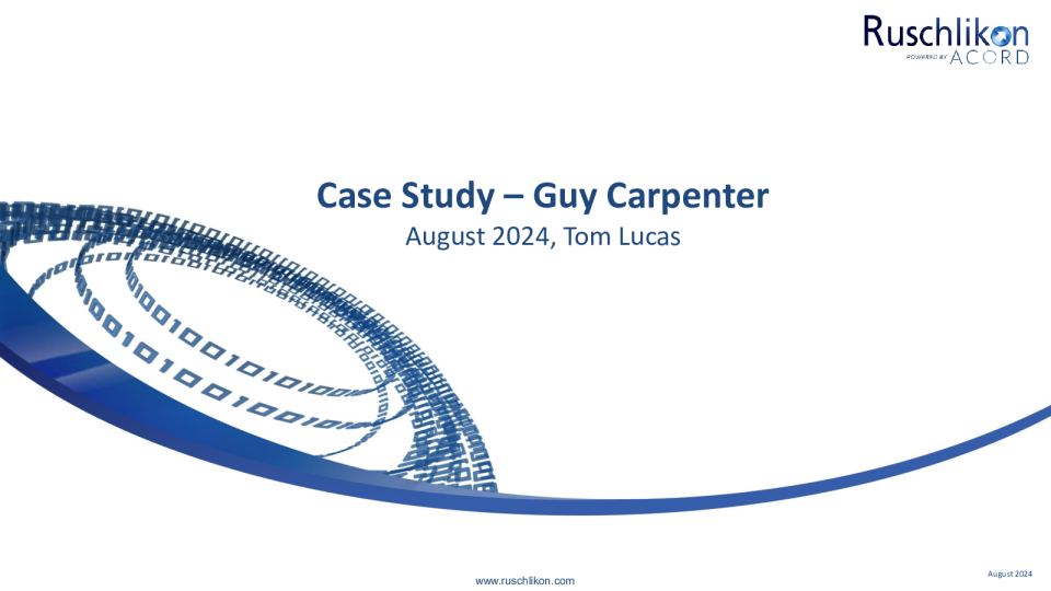 Guy Carpenter帮助客户使用数据推动改进