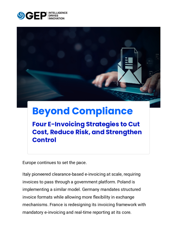 超越合规——四种降低成本、降低风险和加强控制的电子发票策略