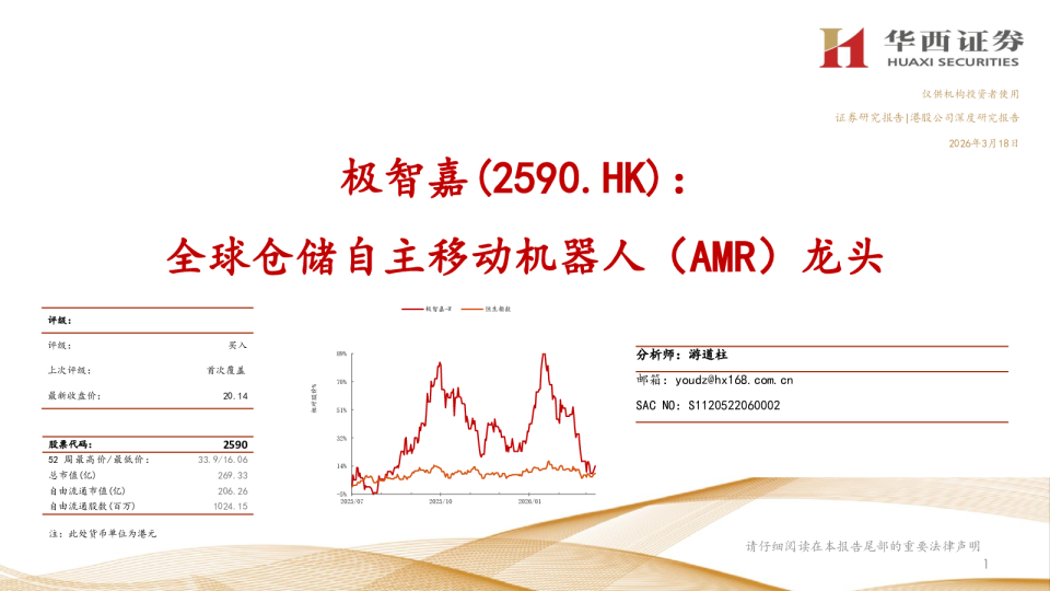 极智嘉(2590.HK)：全球仓储自主移动机器人（AMR）龙头