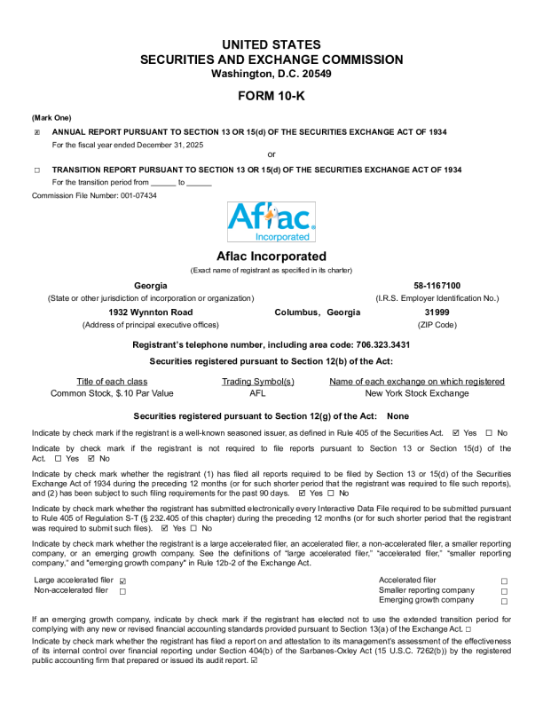 美国家庭人寿保险 2025年度报告
