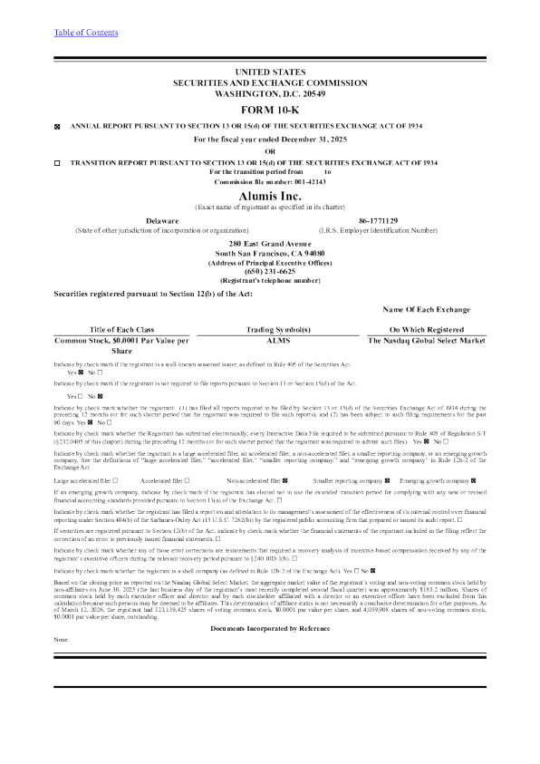 Alumis Inc 2025年度报告