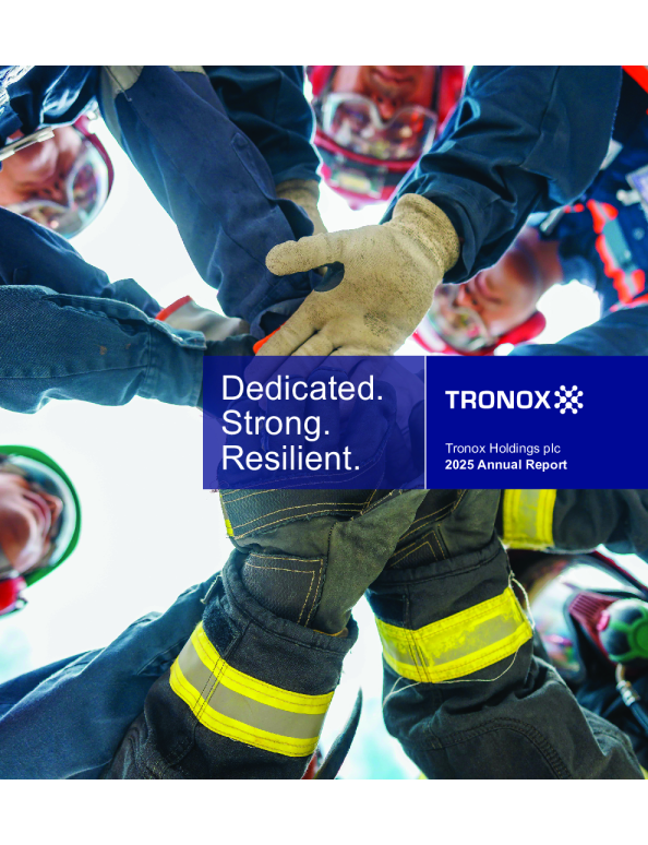 Tronox Holdings plc 2025年度报告
