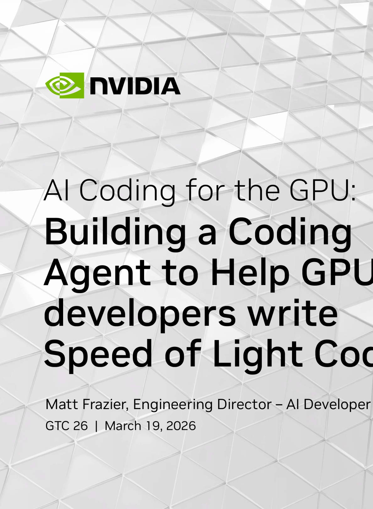 GPU-oriented AI coding: Building coding agents to help GPU developers write code at the speed of light