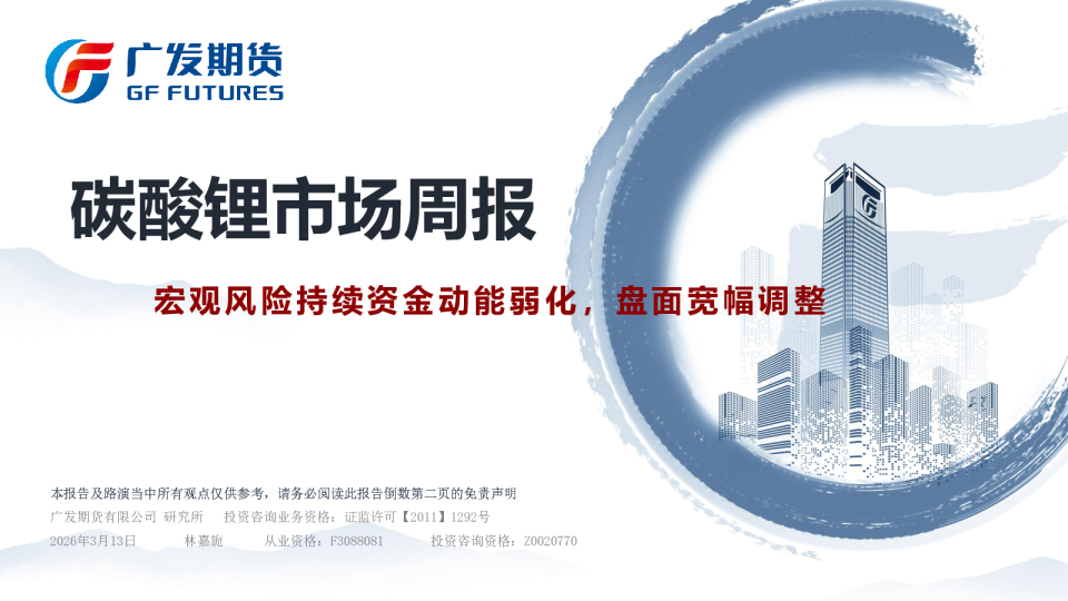 碳酸锂市场周报：宏观风险持续资金动能弱化，盘面宽幅调整