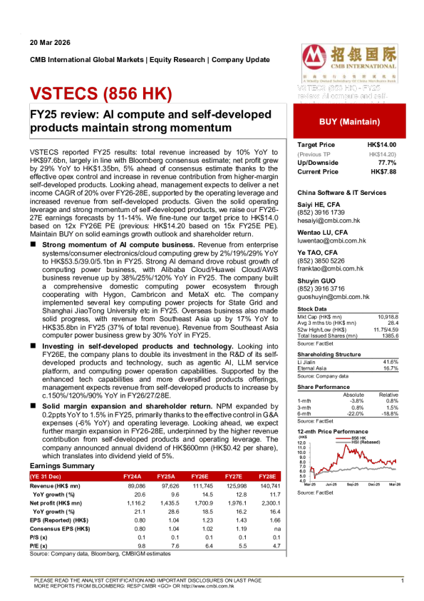 FY25回顾:人工智能计算和自主研发产品保持强劲势头