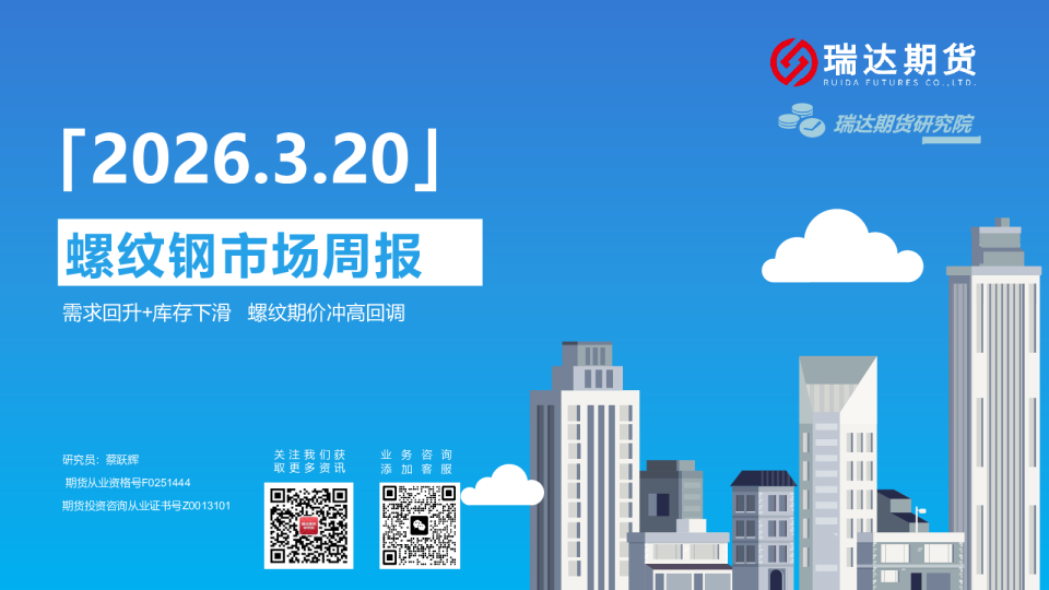 螺纹钢市场周报:需求回升+库存下滑 螺纹期价冲高回调