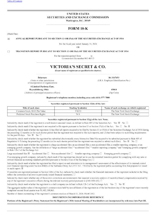 Victoria’s Secret & Co 2025年度报告