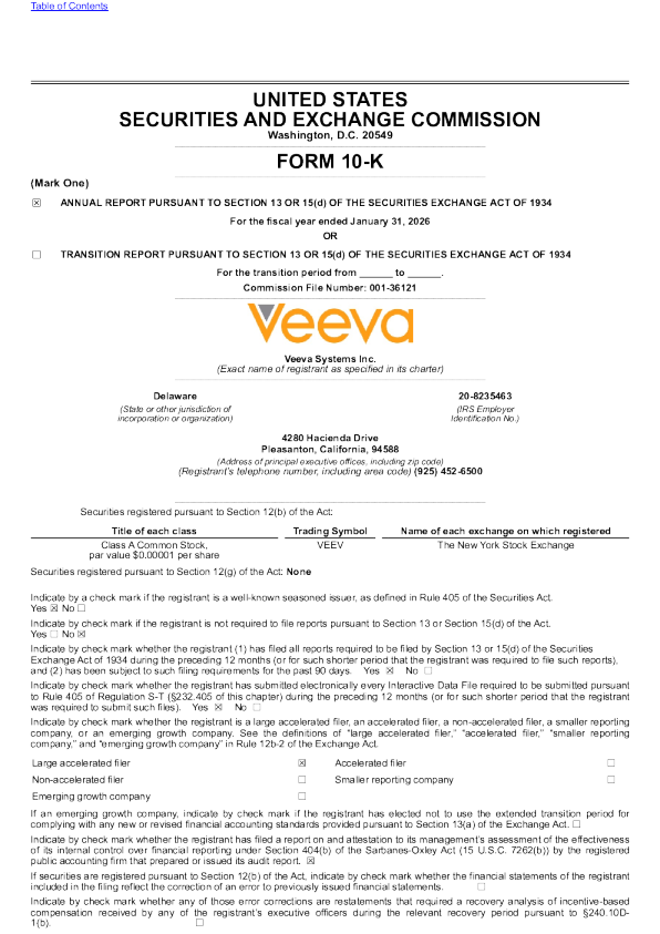 Veeva Systems Inc-A 2025年度报告