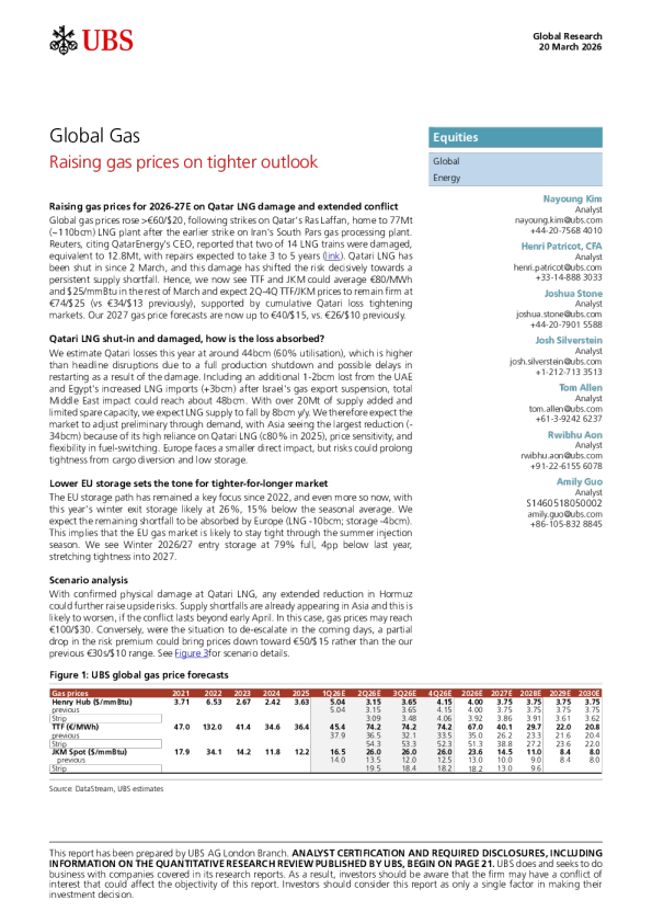 因前景趋紧上调天然气价格