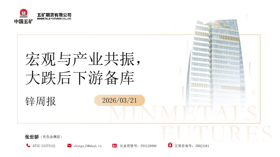 【锌周报20260321】：宏观与产业共振，大跌后下游备库