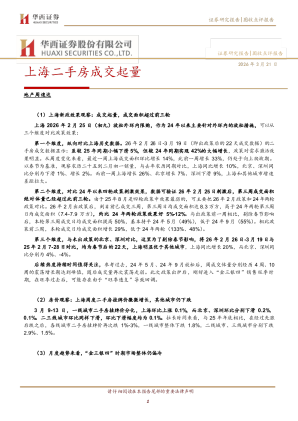 地产周速达：上海二手房成交起量