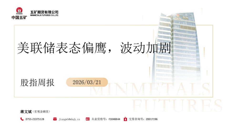 股指周报：美联储表态偏鹰，波动加剧