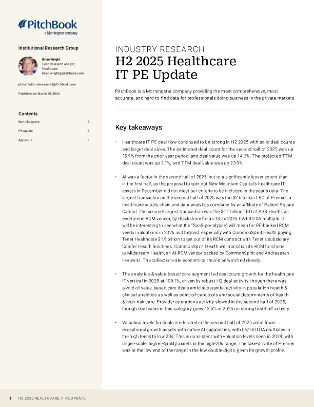 医疗IT PE更新（英）2026 
