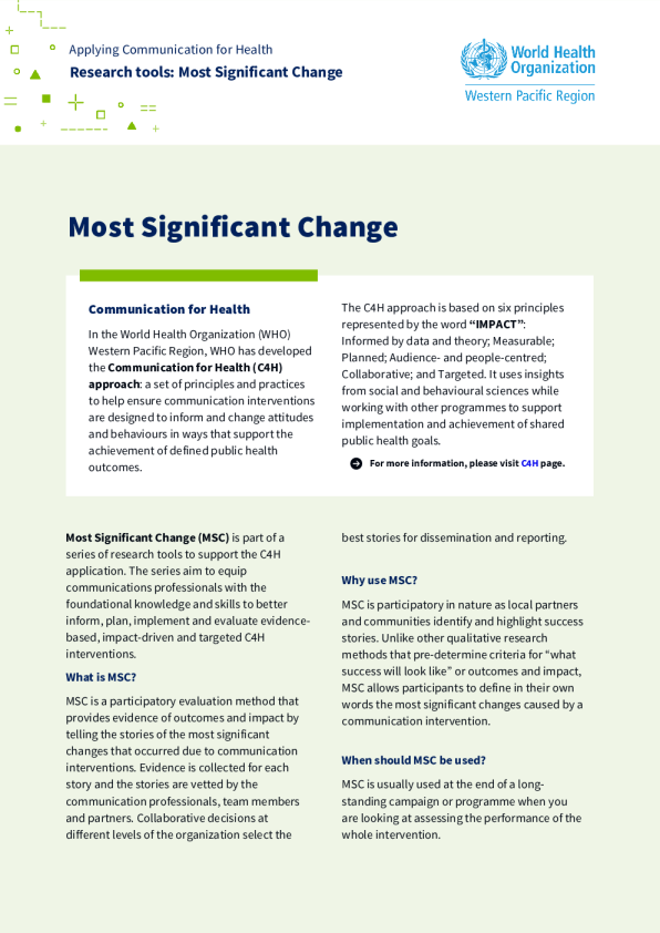 将沟通应用于健康:研究工具:最重大的变化(英)2026