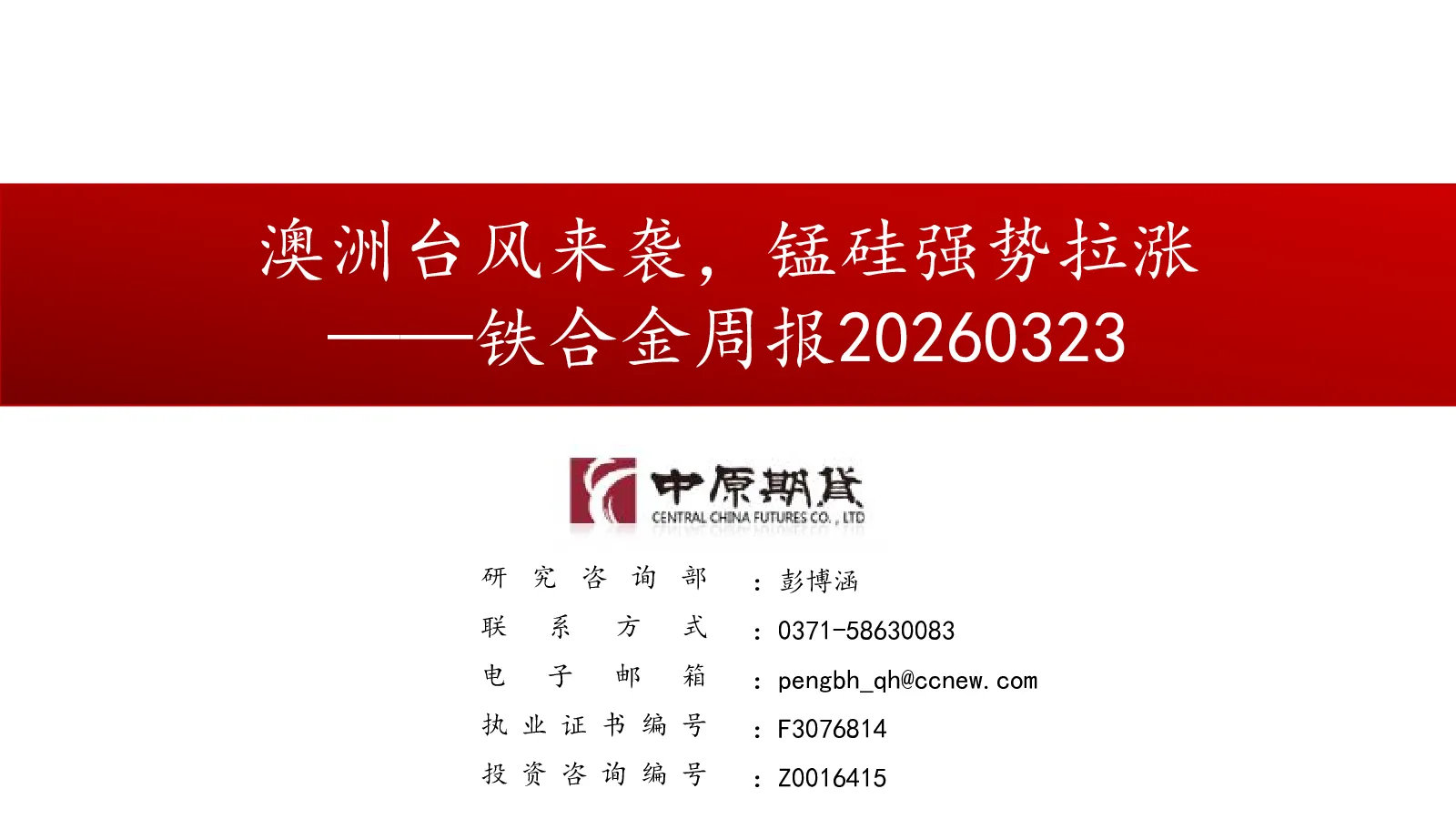 报告封面