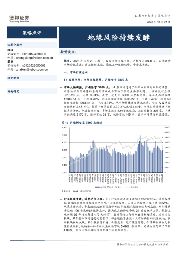 地缘风险持续发酵
